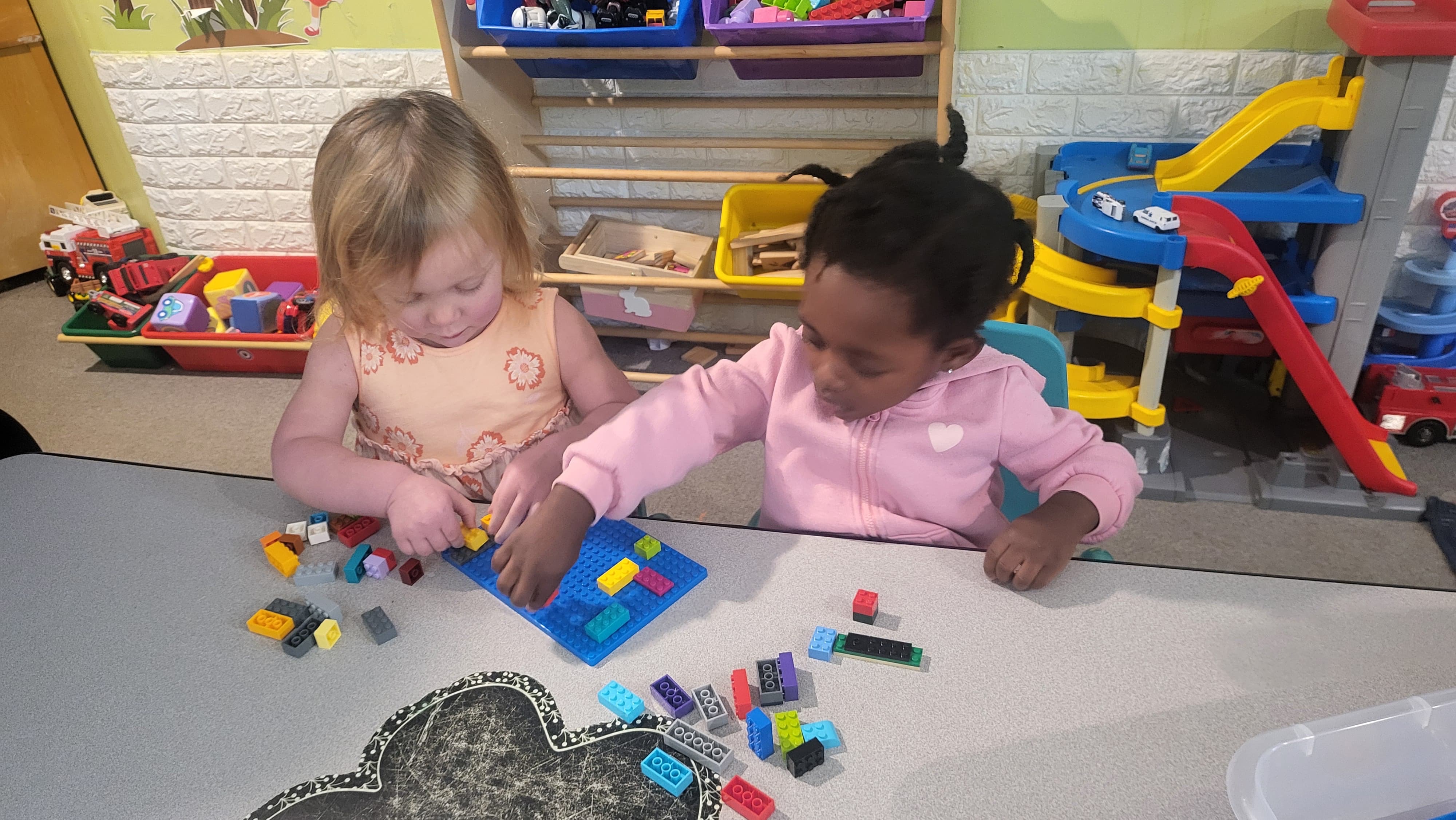 Happy kids learning and playing